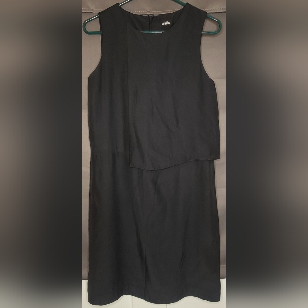 Kate Spade Saturday black silk and viscose sleeveless dress Sz 2